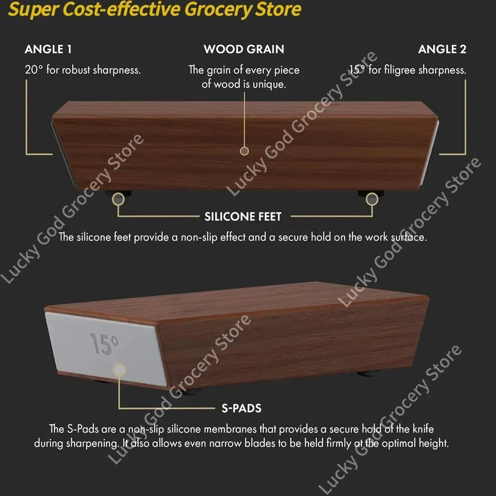 2025 15 مجموعة مبراة السكاكين المتداول ° و 20 ° ، أداة المطبخ مبراة السكاكين الدوارة المغناطيسية #5