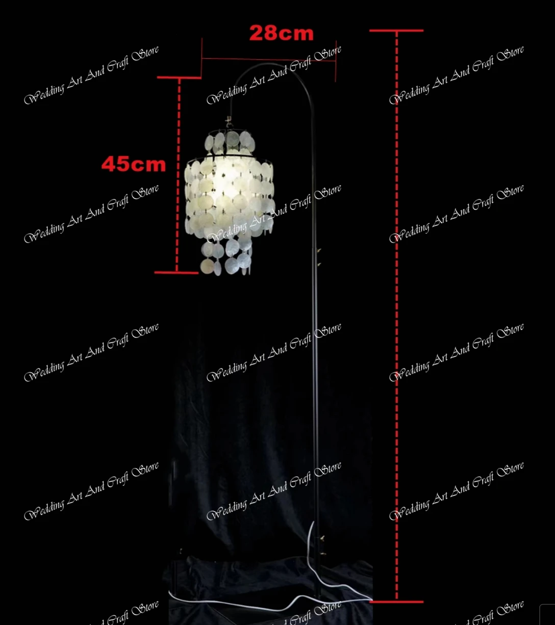 4pcs）Explosions wedding props wrought iron  crystal shell road lamp European wedding road lamp decoration. 345