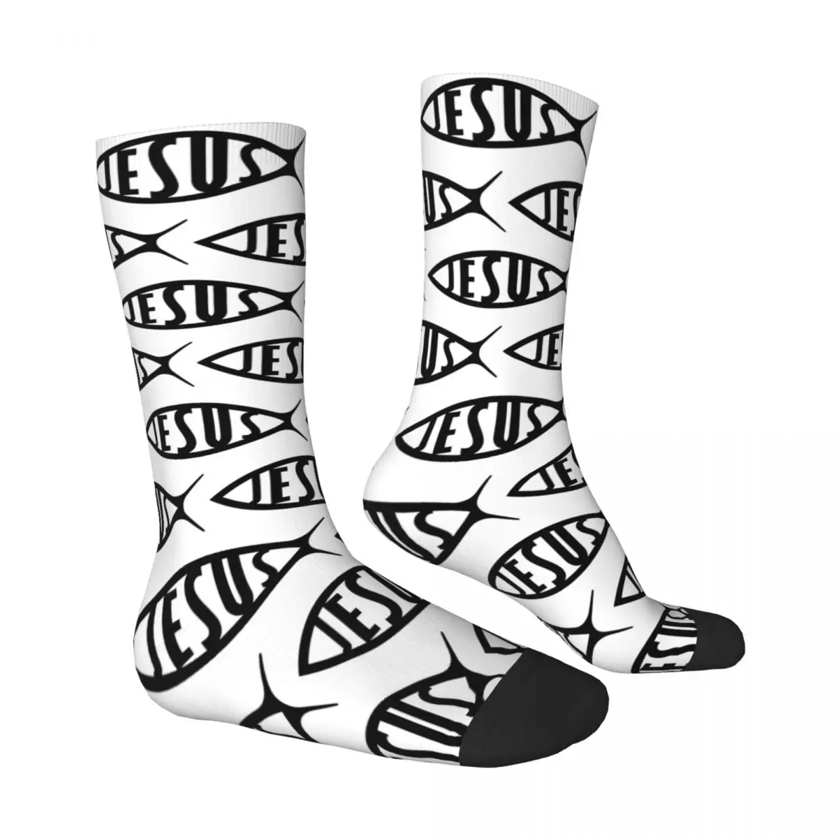 Catholic Jesus Stockings Design Funny Socks Spring Anti Slip Socks Men's Climbing High Quality Socks