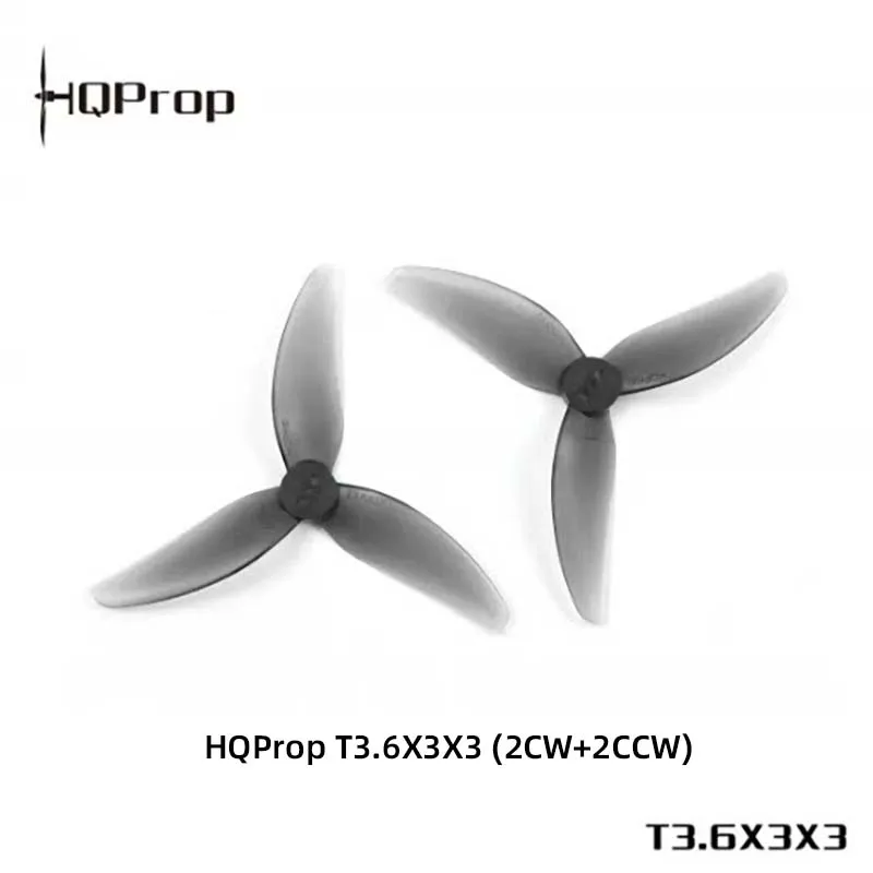 HQProp T3.6X3X3 3‑Blade Propeller 2CW+2CCW PC Props for FPV Cinewhoop Freestyle Drone