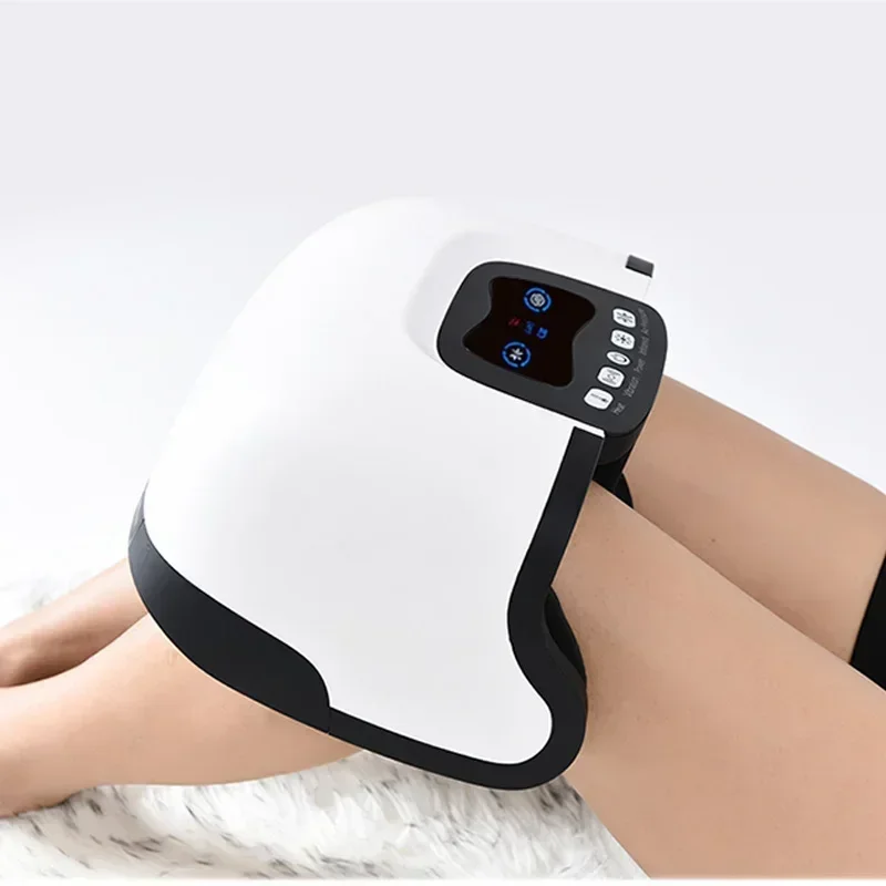 220v Home Knee Joint Massager Electric Heating Elderly Knee Protector Warm Compress Vibration Air Pressure Kneading Massager
