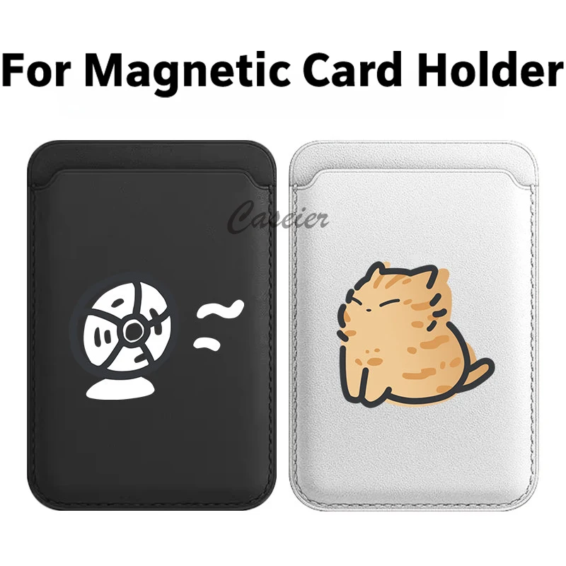 

Summer Cat Magnetic Leather Wallet For iPhone 17 16 15 14 Pro Max For Samsung Galaxy S25 S24 S26Ultra Card Bag Phone Accessories