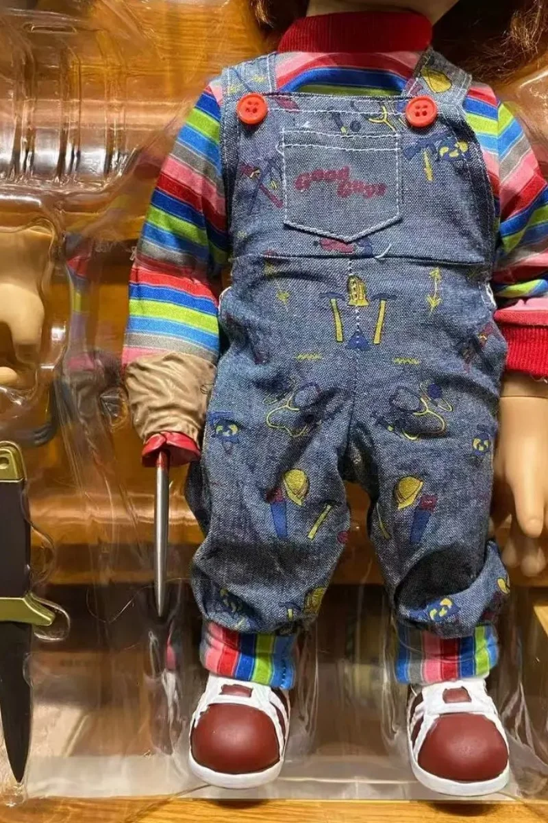 New Hot Spot Mezco Mds Replica Ghost Doll Childs Play Child Chucky Voice Activated Movable Dolls Halloween Gifts Toys Spot Goods view 3