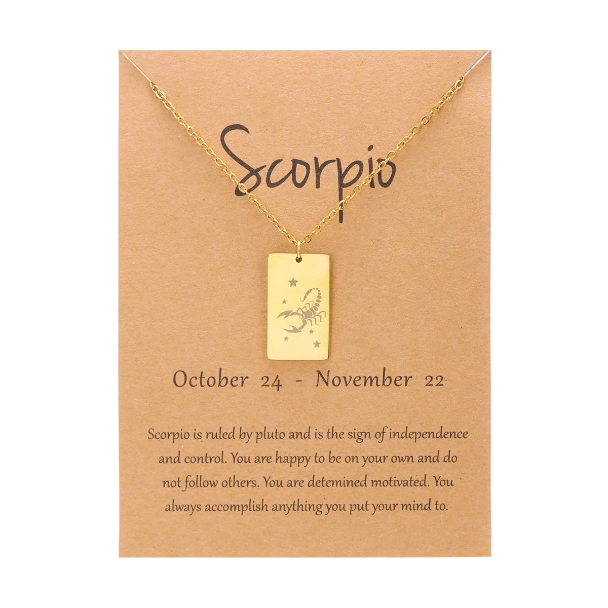 Collar con colgante rectangular de 12 constelaciones para mujeres y hombres, gargantilla de acero inoxidable con signos del zodiaco, horóscopo, joyería para fiesta de cumpleaños