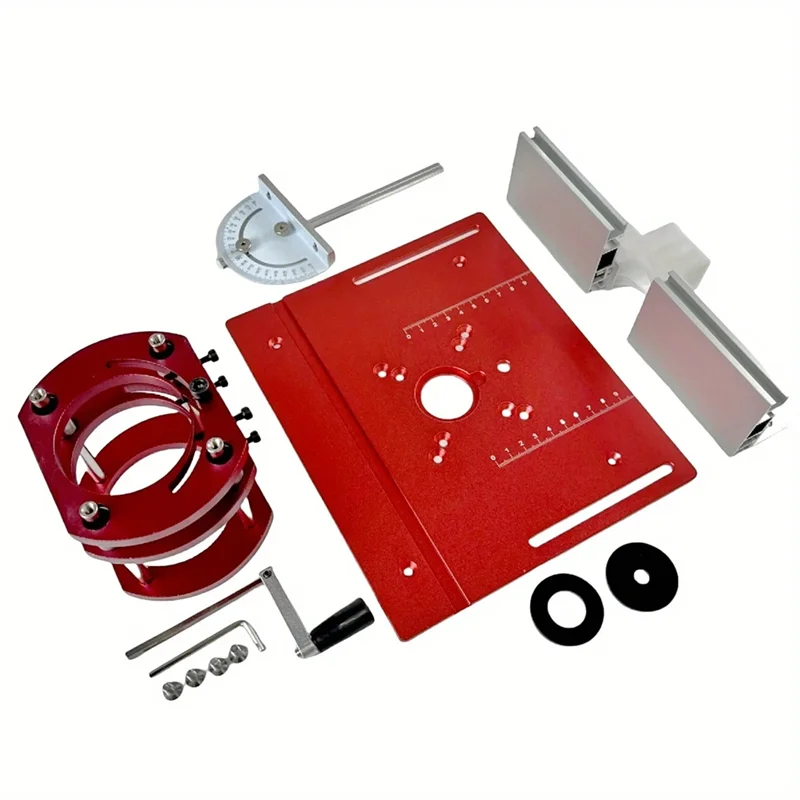 

Aluminum Router Table Inset Plate Kit Router Lift System Woodworking Flip Plate Carpenter Auxiliary Tools New