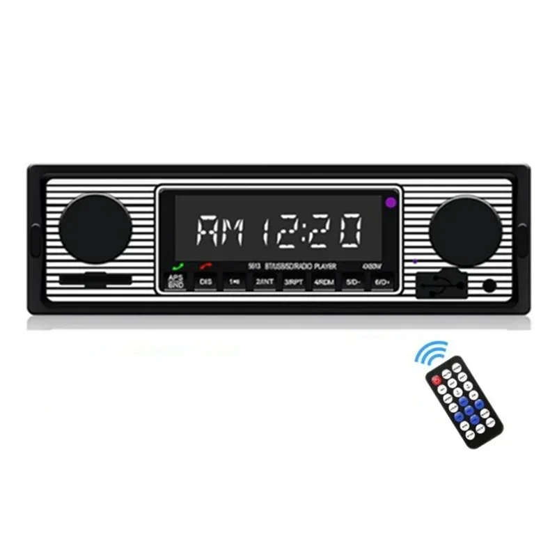 12V Car Radio 1 DIN Stereo FM Bluetooth MP3 Audio Player Cellphone Handfree Digital USB With In Dash Aux Input