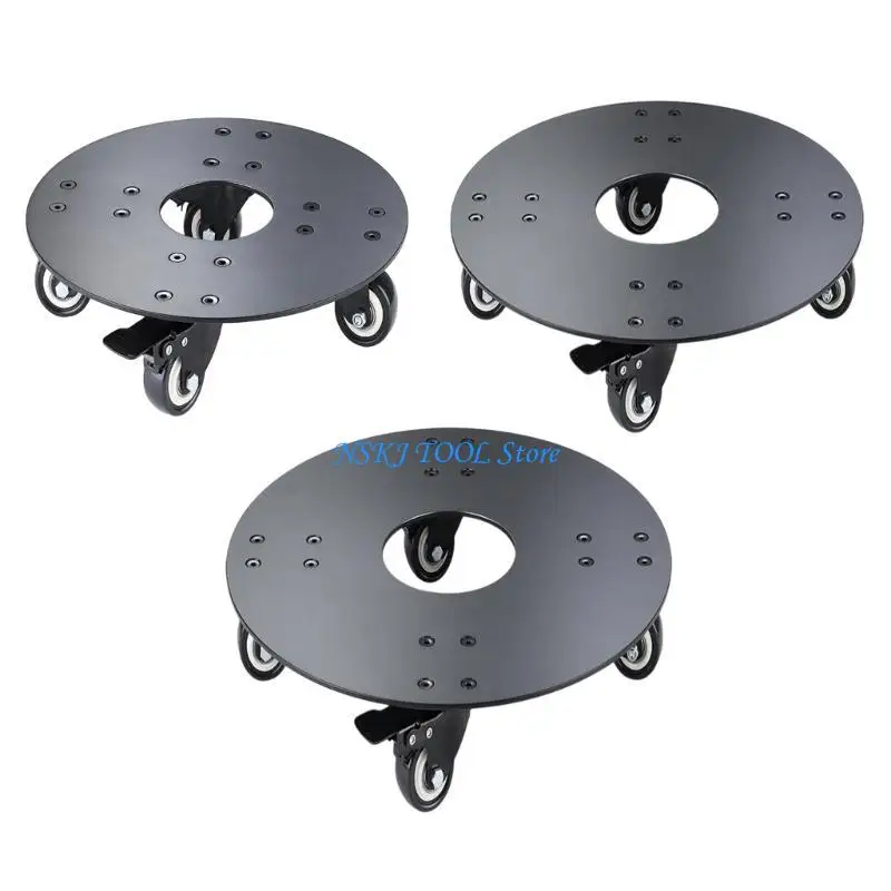 L8RC Black Aluminum Plant Stand with 12 14 16 Inch, Supports Up to 500lbs for Garden Decor