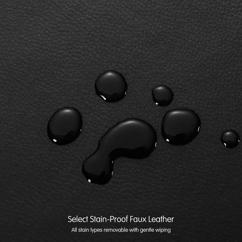 زوج من كراسي تناول الطعام الحديثة المصنوعة من الجلد الصناعي مع حواف مخيطة للمطبخ وغرفة الطعام #6