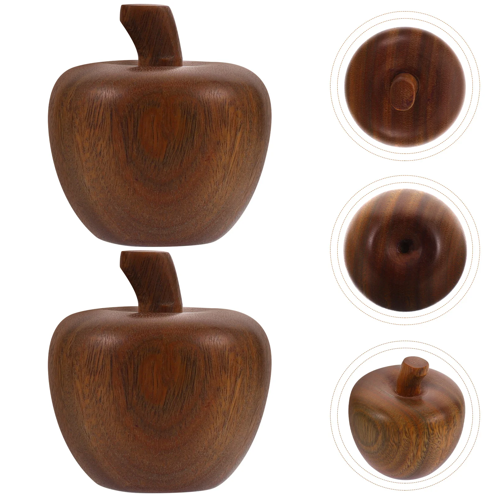 

2pcs Realistic Green Sandalwood Handicraft Home Decor Desktop Ornament Festival Gift Small Decoration Living Room