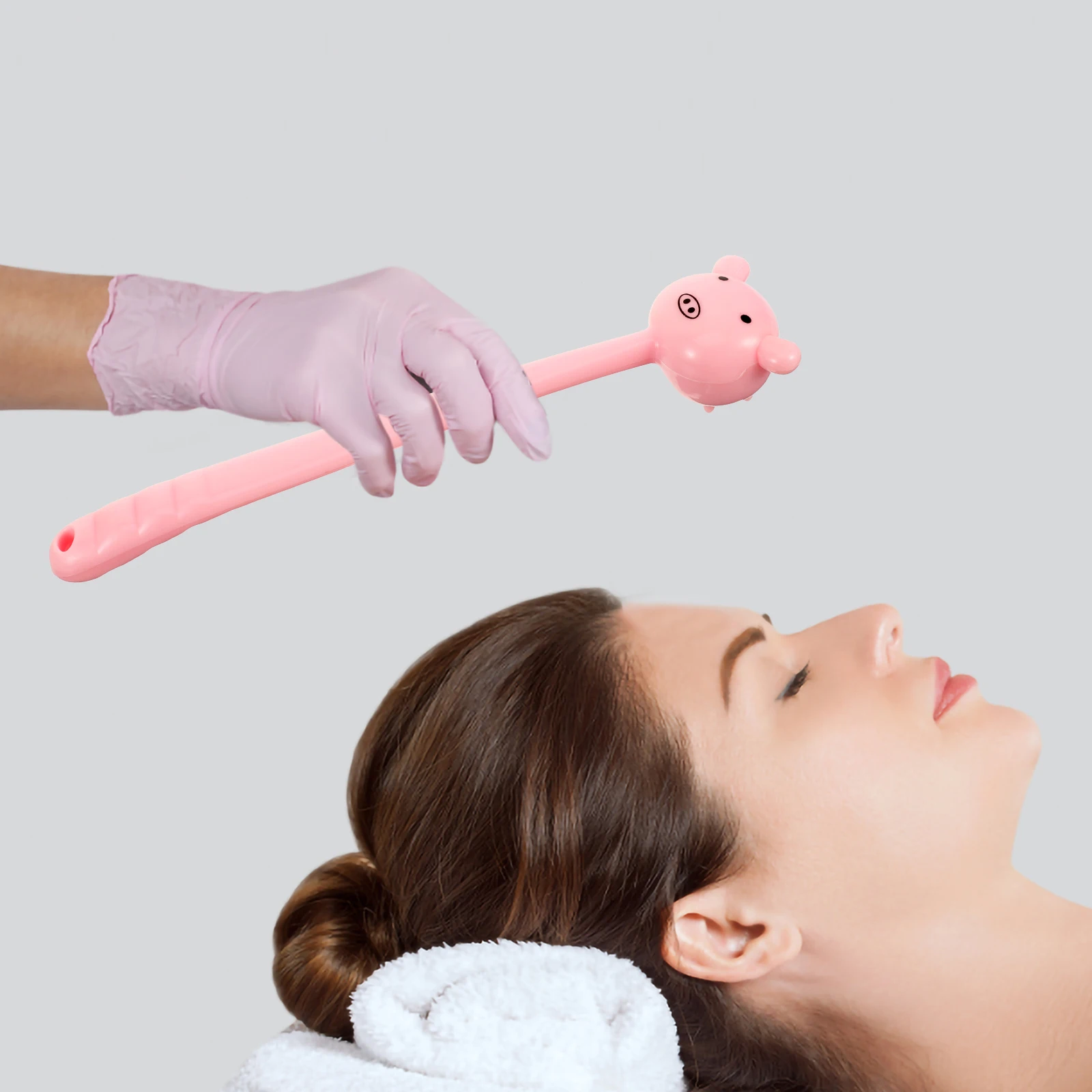 

Pink Silicone Body Beating Stick Long Massage Supply Handle Back Scratcher Muscle Massaging Toy Relaxation Massager