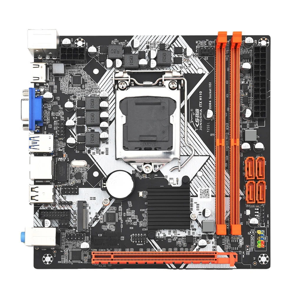 H110 LGA1151 Desktop Motherboard DDR4 32GB Computer Motherboard M.2 NVME Slot Mini Mainboard SATA 3.0 Support 1151 6/7/8/9th CPU