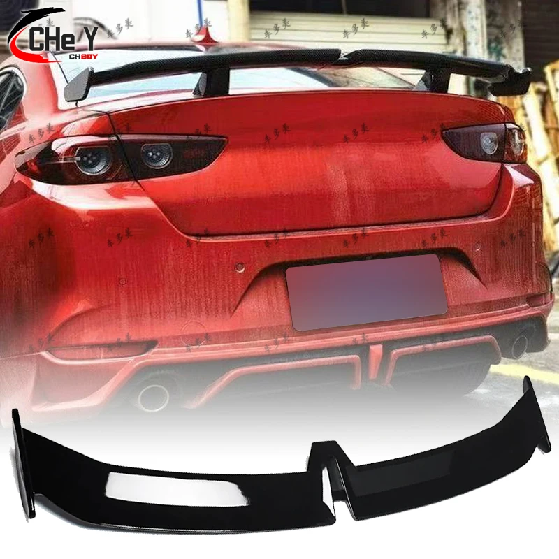 For 2019 2020 2021 2022 2023 2024 Mazda 3 Axela 100% Real Carbon Fiber High Quality Rear Spoiler Trunk Lid GT Style