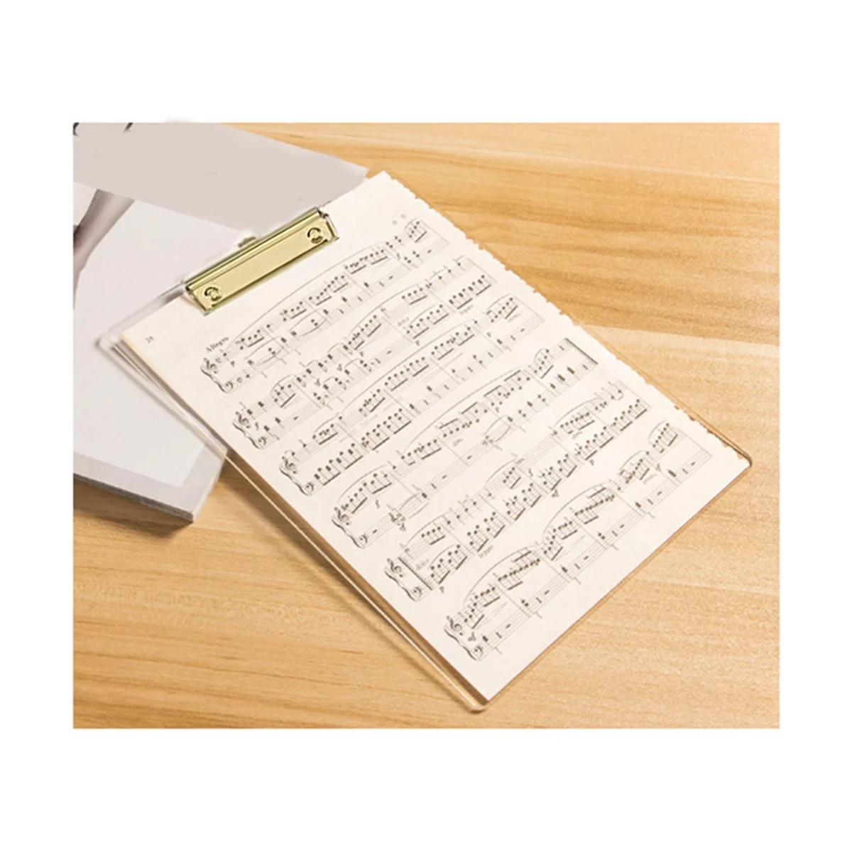 2 упаковки прозрачных акриловых кусачков с золотым зажимом, 8, 8x12, 2 размера букв A4, школьные и домашние принадлежности, офисные принадлежности