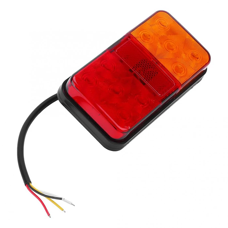 10LED Truck Trailer Tail Light Stop Brake Lights Durable Indicator Lamp Turn Signal Lights Various Colors Car Functions Parts