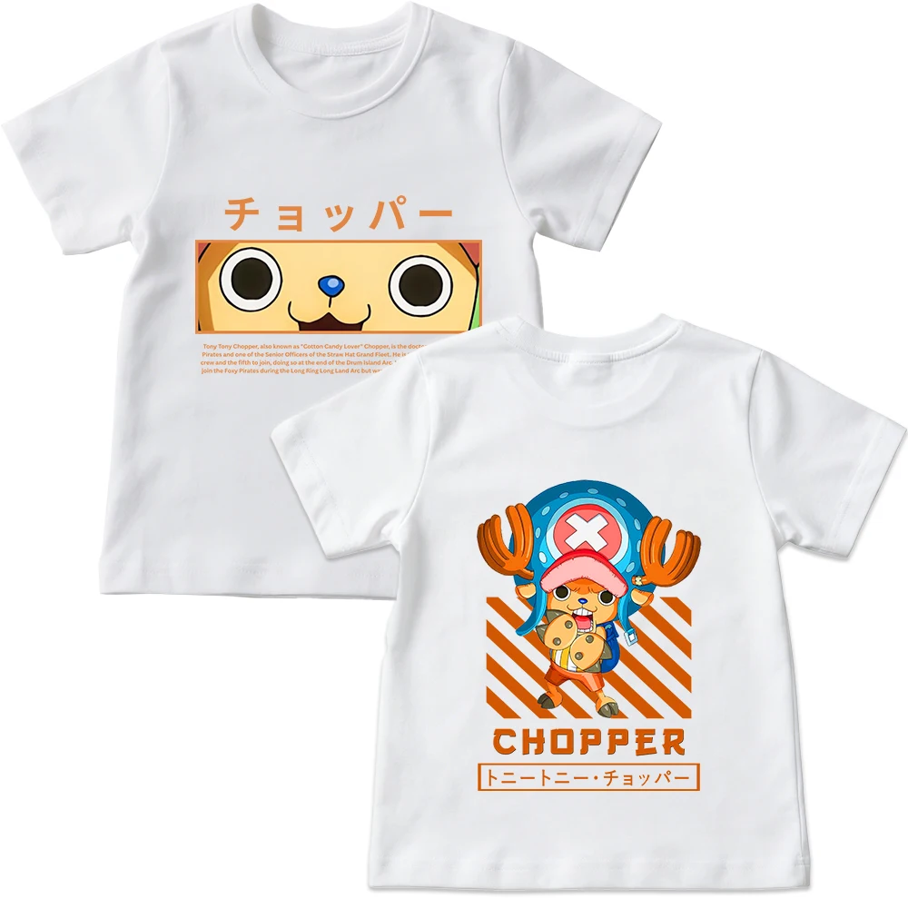 One Piece T-Shirt Men Summer Tony Tony Chopper Cute Anime Graphic Short Sleeve Oversized Streetwear Loose Fit Anime Fan Tee