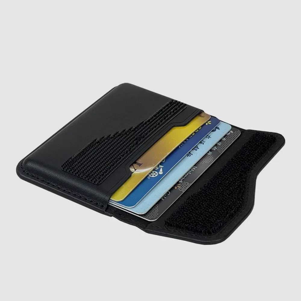 

Cash Wallet Phone Back Magnetic Card Bag PU Leather Multifunction Flip Card Case Side-opening Portable Card Holder Outdoor