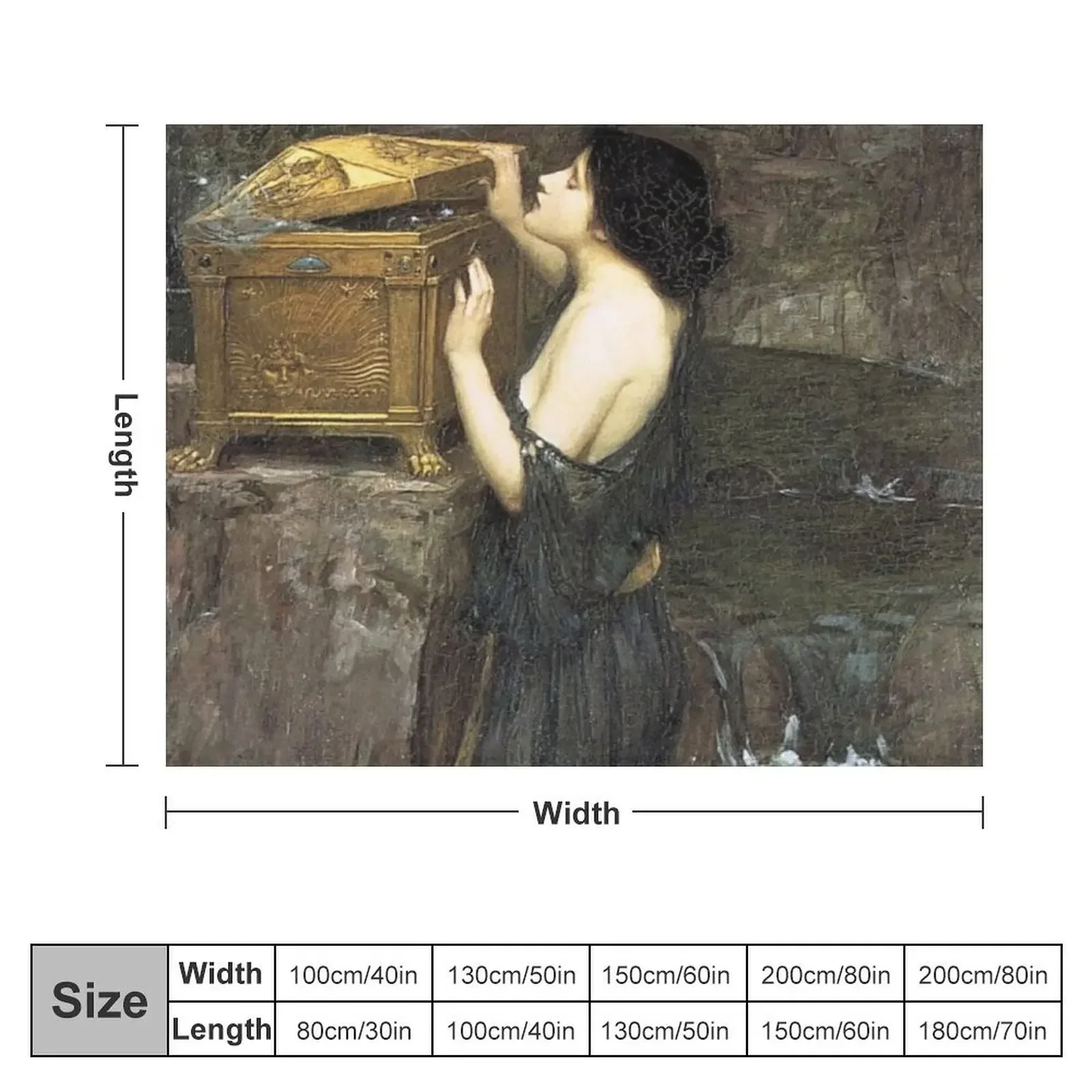 John William Waterhouse - Pandora (1896) Throw Blanket Quilt wednesday Giant Sofa Blankets