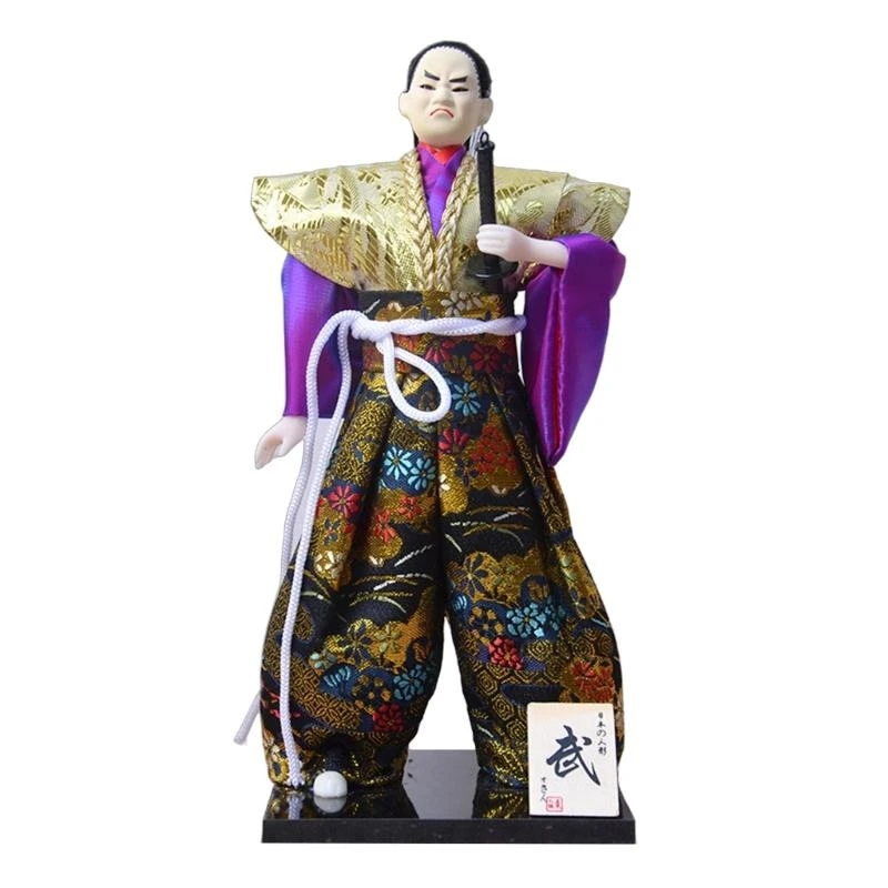 Muñecas samurais japonesas tradicionales con Kimonos en Kimonos para decoración C7AC
