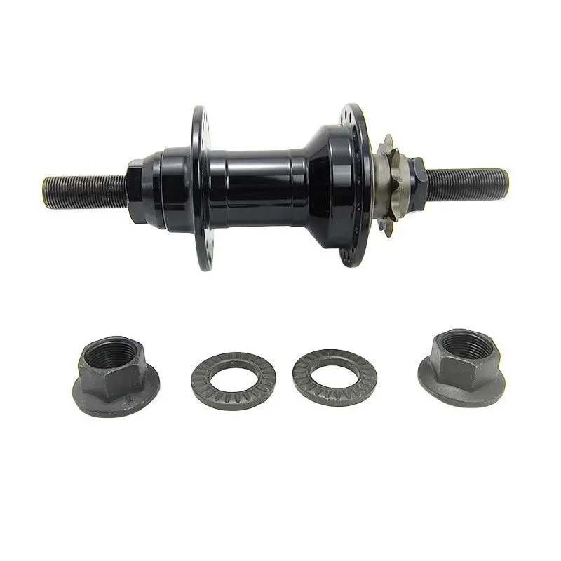 

Single Rear BMX Hub 9T High Strength Lightweight Aluminum Bearing Hub 14mm Axle Wide Cog Base