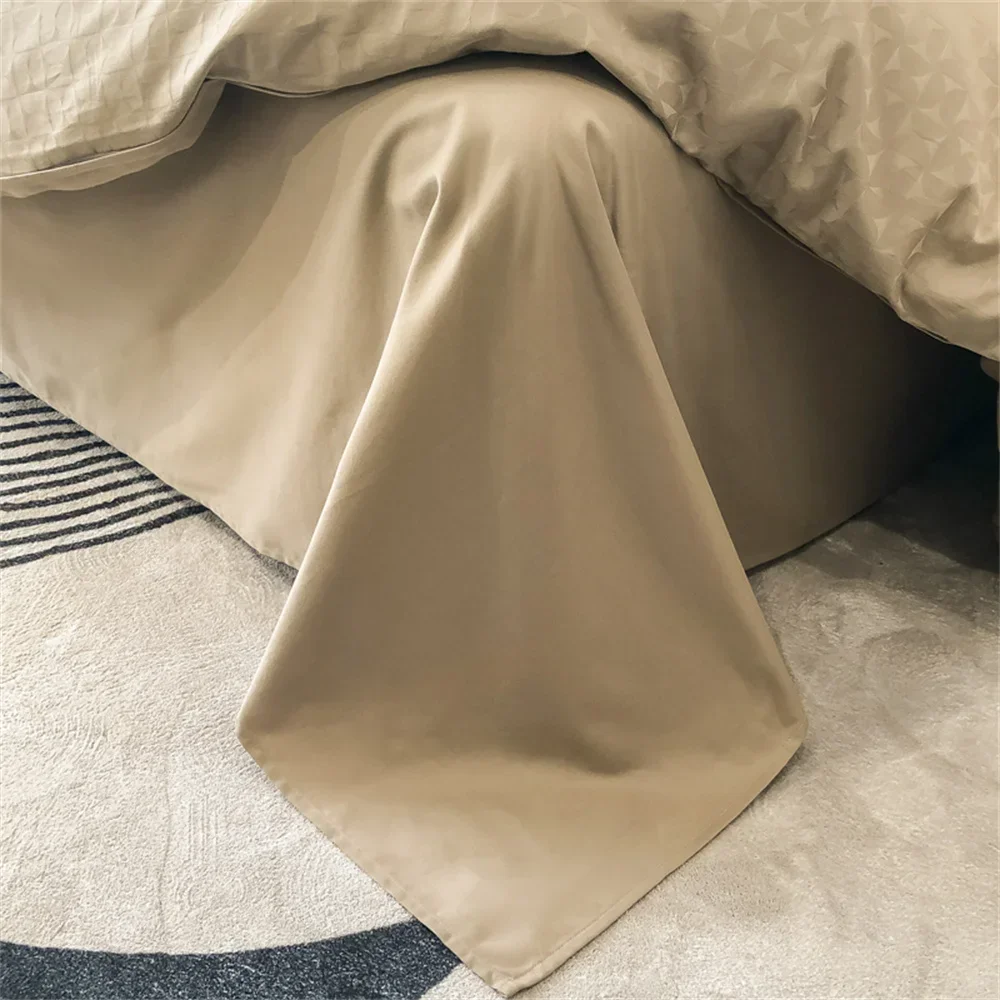 Imagem -06 - Svetanya Nordic Luz Tan 100 Algodão Egípcio Jacquard Bedlinens ru Europa Queen King Size Conjunto Folha Cobertura de Edredão do Fundamento