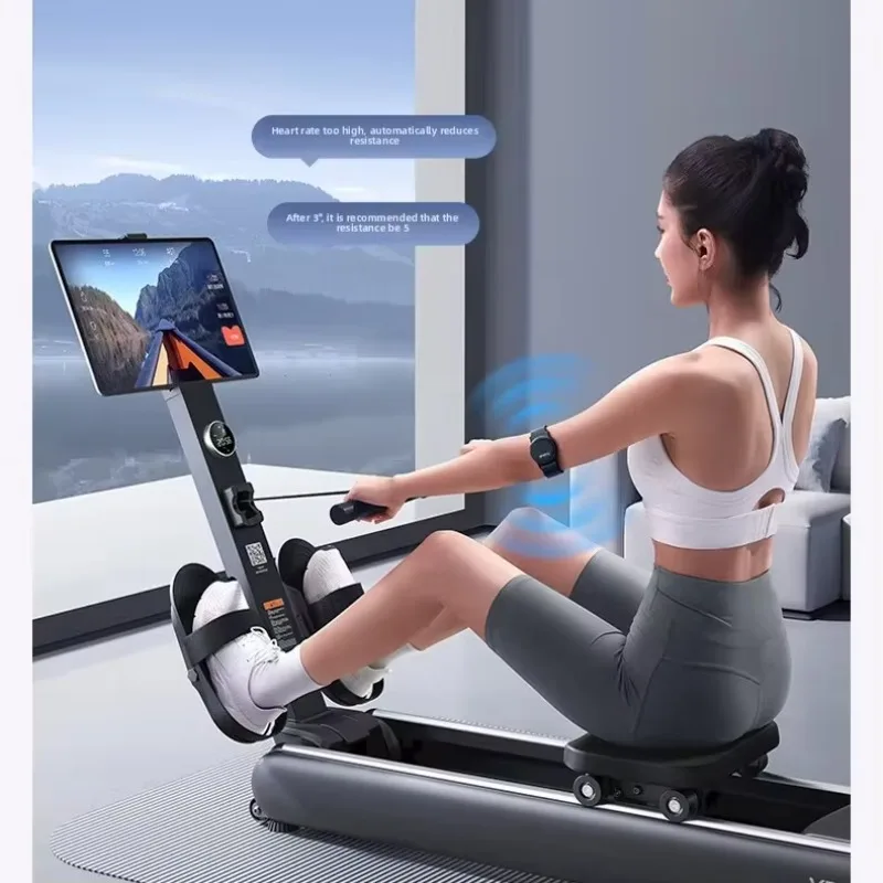 Foldable Stable Smooth Rowing Machine Intelligent Magnetic Resistance Self-Generating Home Fitness Equipment Indoor