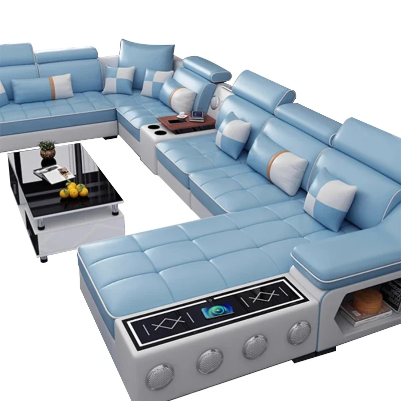 For Modern Sectional Nordic L U Shaped Reclining Sofa Set Fabric Couch Living Room Sofas