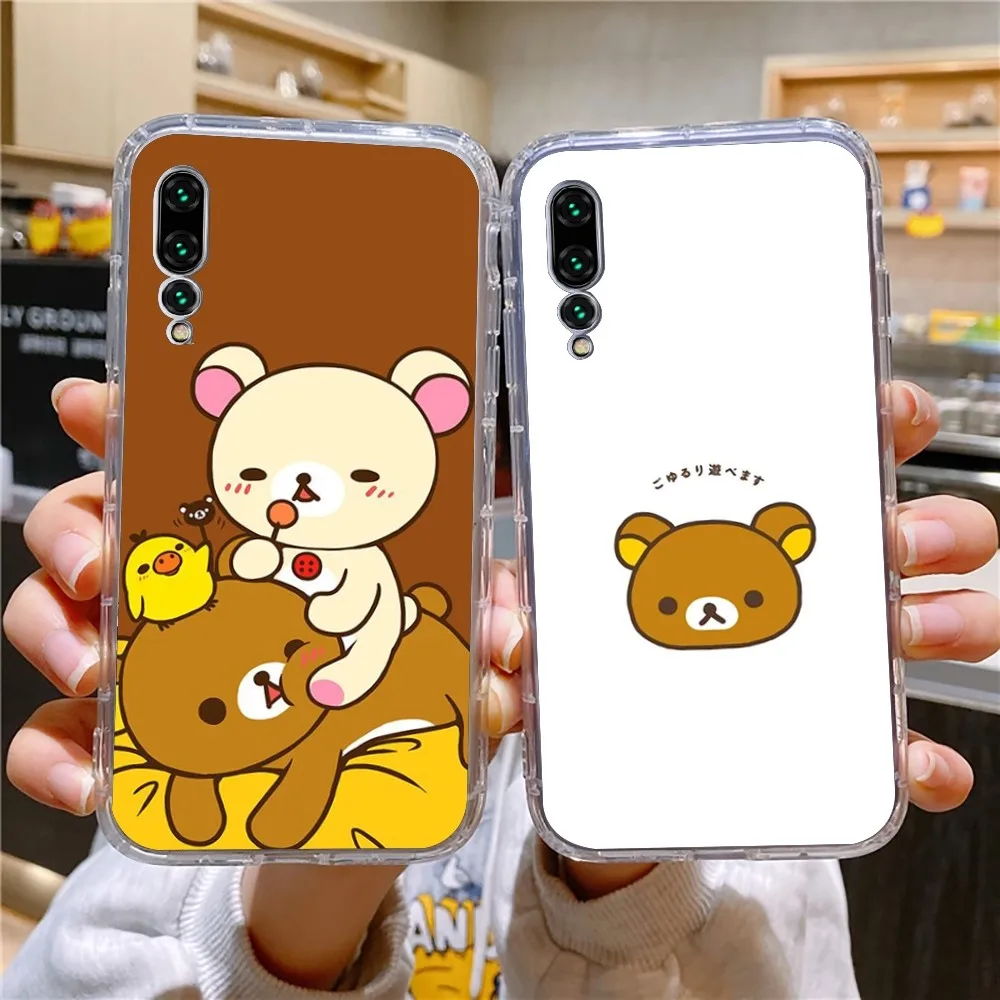 Cute R-Rilakkuma Phone Case For Xiaomi 11 Redmi Note 11 5G 8T 9A 9 10T Note8Pro Note9 12SUltra Transparent Case