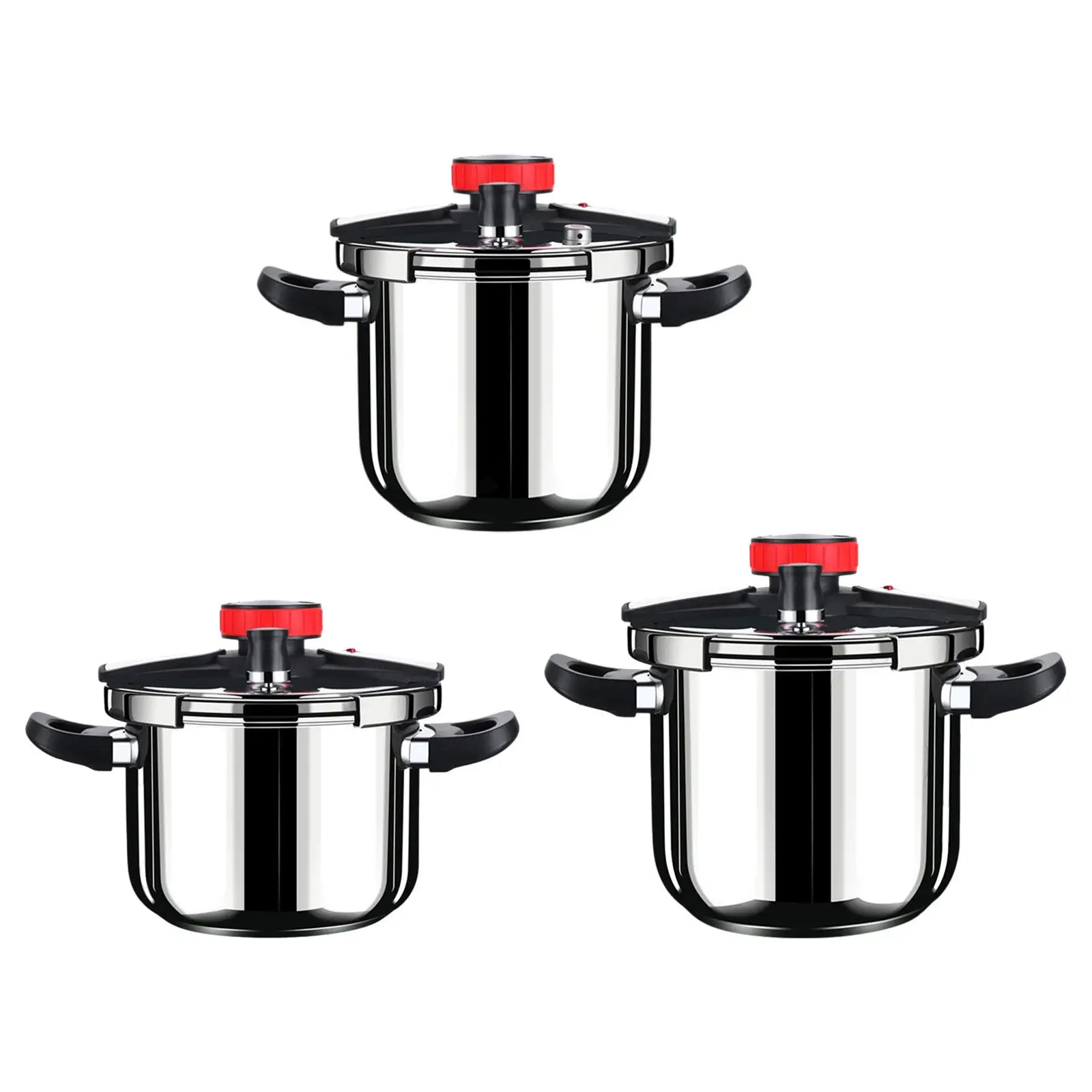 Stainless Steel Pressure Cooker Versatile Use Secure Locking System Cookware for Household Camping Family Home Professional