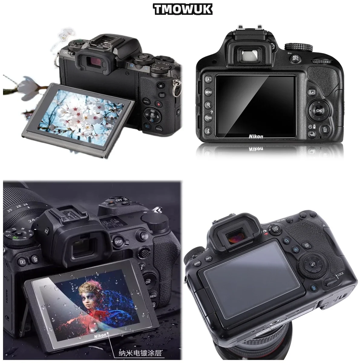 For Nikon D3500 3300 3400 3600 3100 3200 K50 Tempered Glass Screen Protector - 9H Diamond Hard Anti-Scratch HD Protective Film