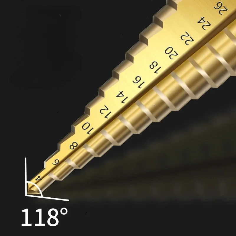 1pc Step Drill Bit Sharpener For Metal Drills Bits Stage Multifunction Wood Woodworking Tools Of Stepped Drill Bit Conical Steps