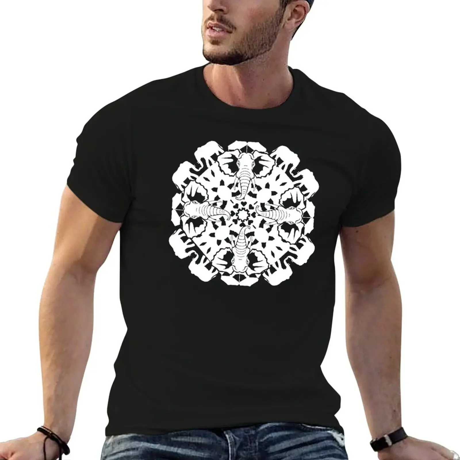 

African Elephant ZOOFLAKE T-Shirt hippie clothes vintage men t shirts