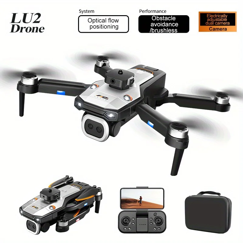 LU2 Drohne 4K Dual Motorisierte Kamera + Intelligente Hindernisvermeidung Optischer Hover + Waypoint Flight One-Touch Takeoff/Rückführung HD Vlog