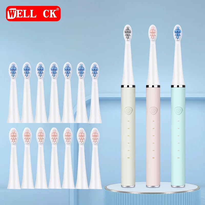 

Mijia's Same IPX7 Waterproof Ultrasonic Electric Toothbrush USB Charging Adult Couple Children Soft Bristle Brush Head Gift Set