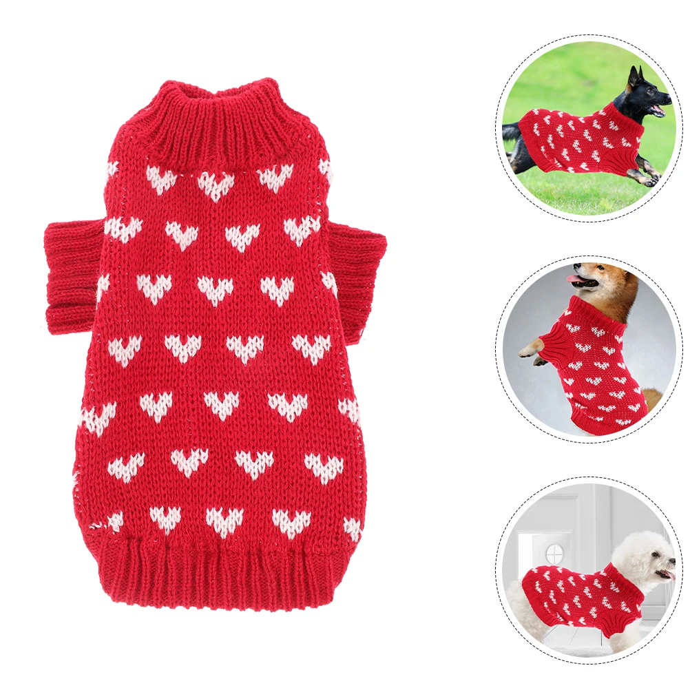 

Pet Sweater Cute Dog Clothes Decorative Coat Small and Medium Dogs Sweaters Xxxxl Apparel Knitted Acrylic