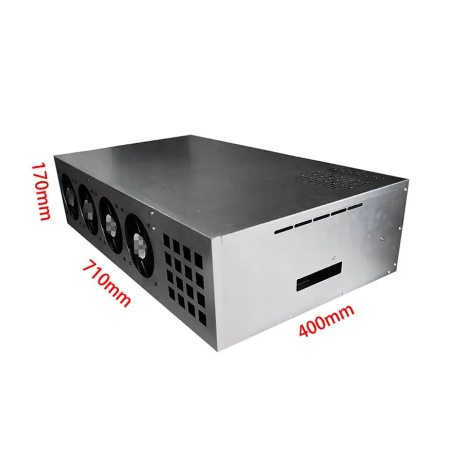 Computer 8X PCIE Frame Chassis Case with Motherboard CPU DDR3 4GB