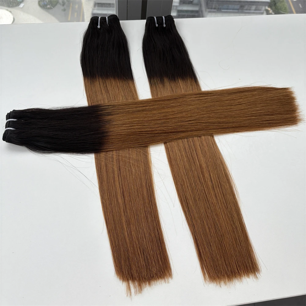 

Vietnamese Raw 15A Double Drawn Straight 100% Human Hair Weaving Bundle Raw Brown Color Human Hair Extension Millionaire Queen