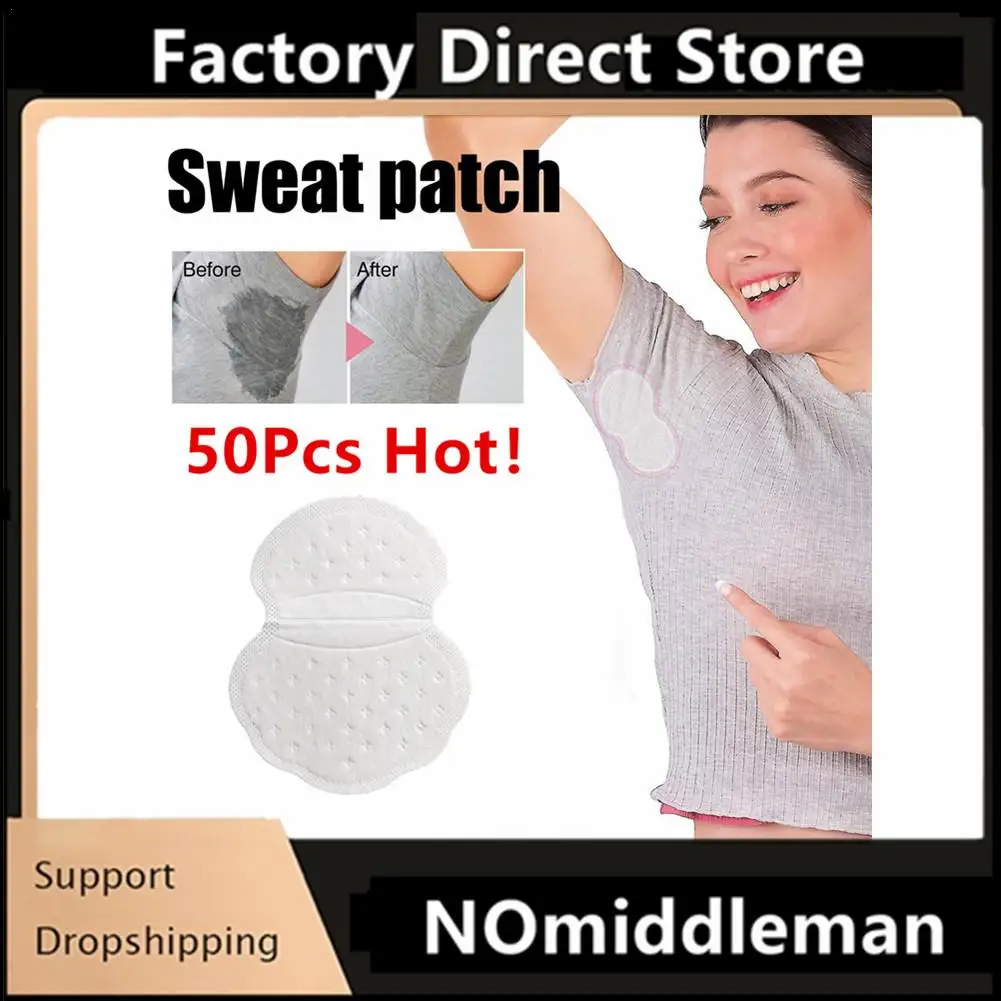 

50Pcs Underarm Sweat Pads Invisible Clothing Perspiration Deodorant Sweat Absorb Pad Armpit Care Antiperspirant Accessoires