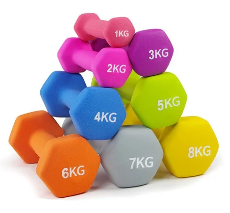 Fabricante Mayorista de Equipos de Fitness Comerciales, Juego de Mancuernas Pequeñas de Colores, Accesorios de Fitness, Mancuernas para Mujeres