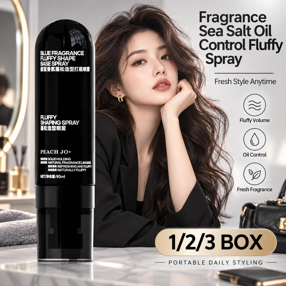 90ml Hair Fluffy Styling Spray with Sea Salt Oil Control Volume Boost Matte Finish Non Greasy Long Lasting Hair Care