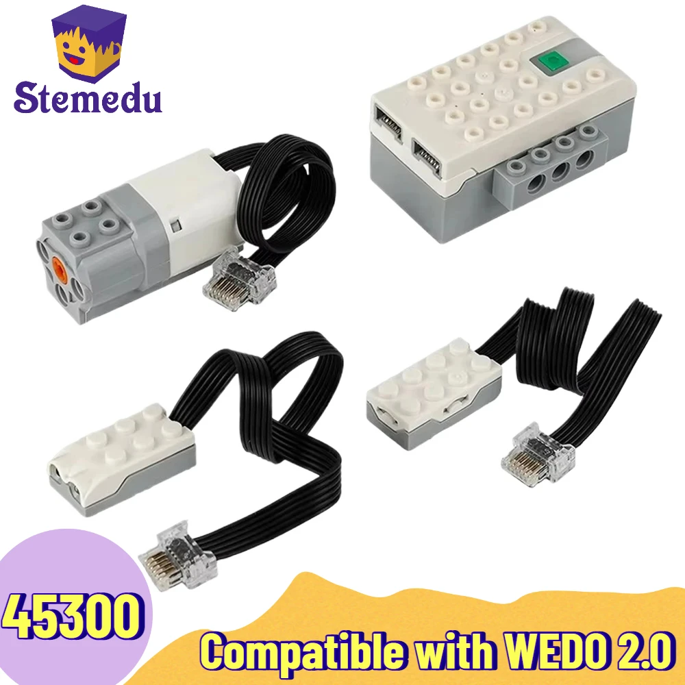 WEDO 2,0 piezas de función de potencia sensores de movimiento de inclinación 19071 motores de concentrador inteligente principal bloques de construcción educativos para juguete 45300