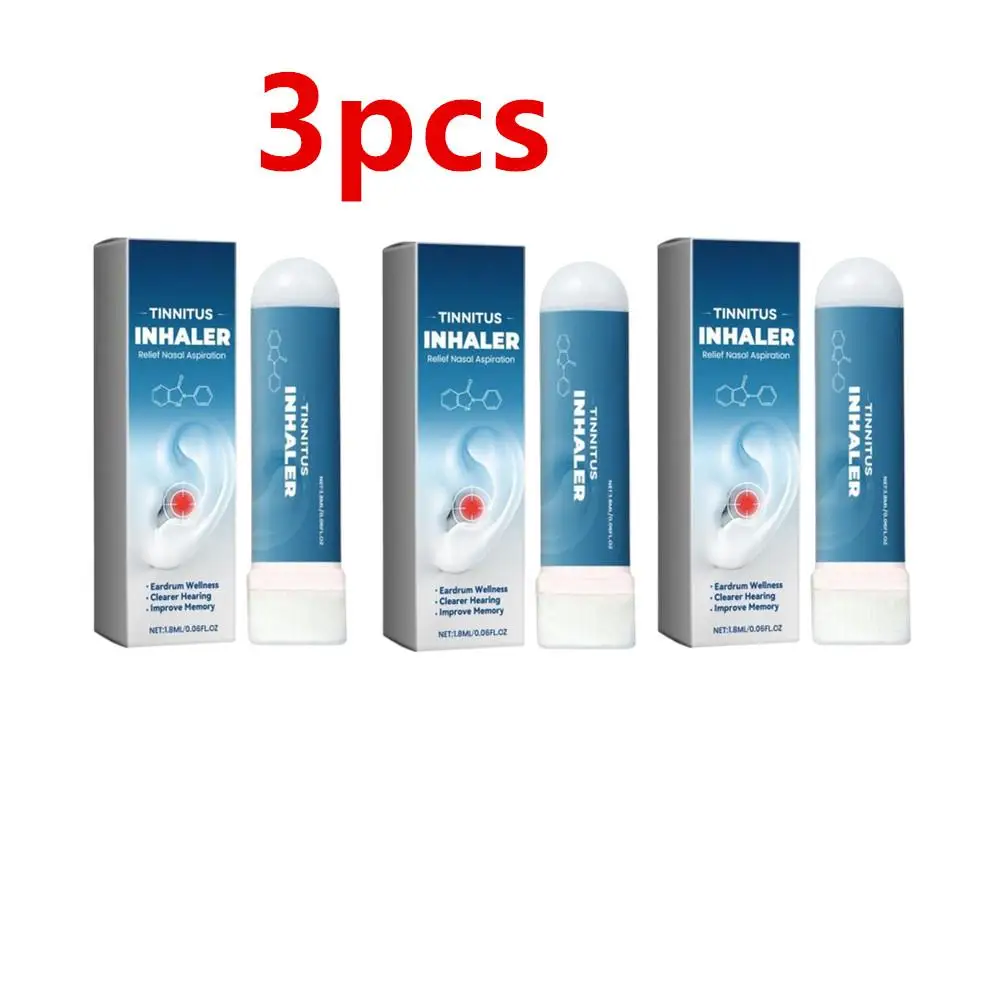 3pcs Tinnitus Relief Nasal Inhaler Calming Relaxing Reduced Ringing Herbal Tinnitus Relief Sticks For Travel