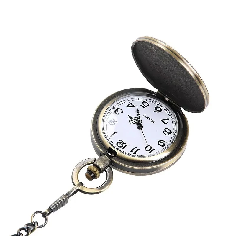 Embossed American flagship European and American style large thick chain carnival ribbon pocket watch