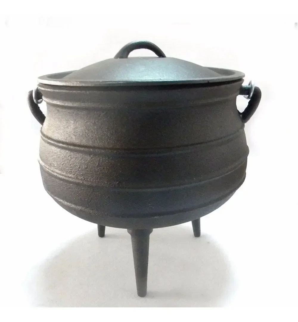 factory manufacturer stocked south africa botswana namibia 3 legged outdoor camping cookware potjie pot cast iron size