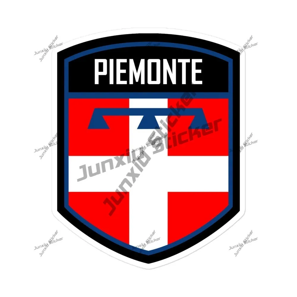 

Piemonte Italy Flag Emblem Stickers Funny Decoration For Bumper Bodywork Windshield Accessories For The Car Stickers Exterior