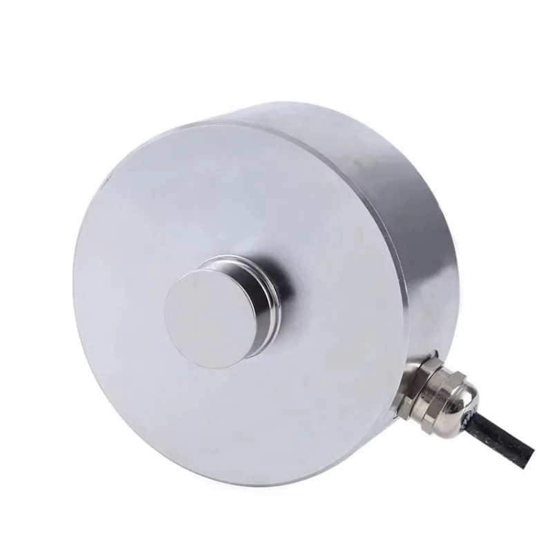 Stainless Steel Mini Compression Load Cell Sensor 500kN 100kN FA10 Series Fixed Mounting Sensitivity 1.510%mV/V