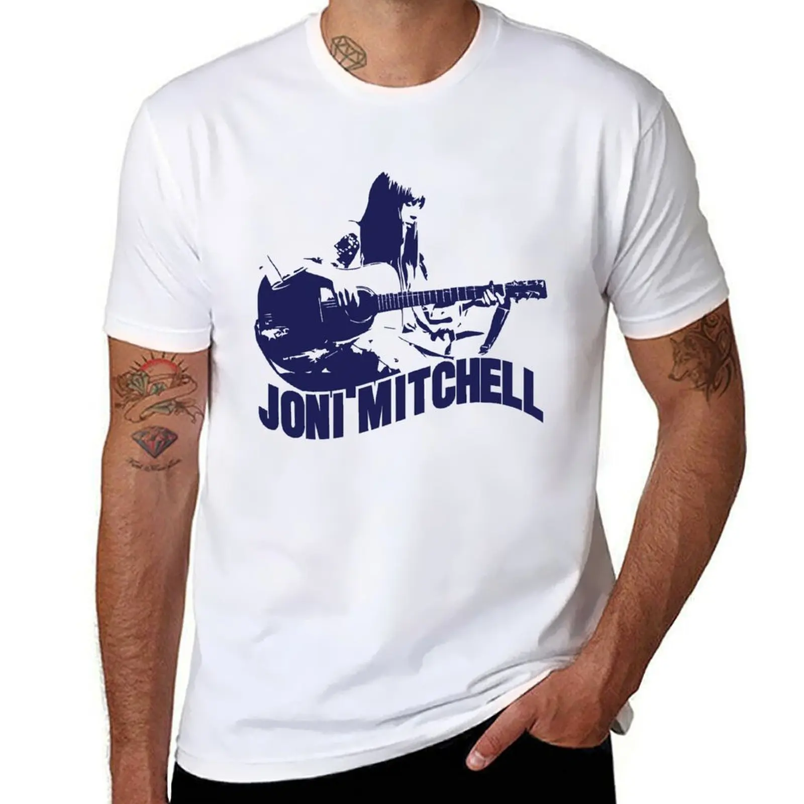 

Joni Mitchell Canadian-American singer-songwriter red art T-Shirt cotton t shirt pack mens graphic t shirts T-Shirt