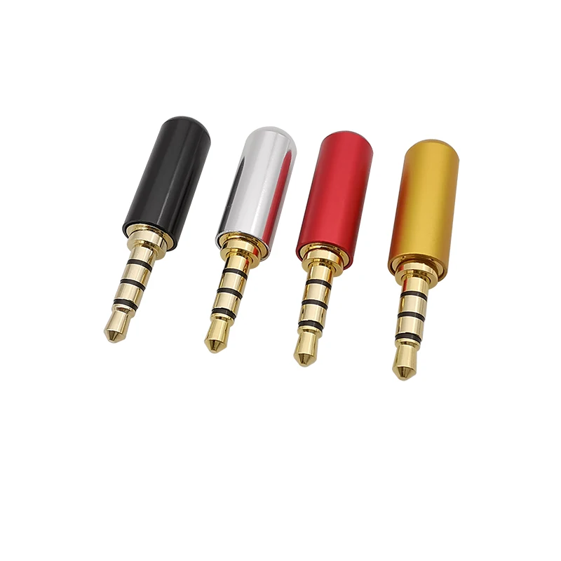 5/10Pcs 3.5mm 4 Pole Male Plug Stereo Audio Headphone Soldering Type Connector 3.5mm TRRS Plugs Aux DIY Audio Repair Adapter