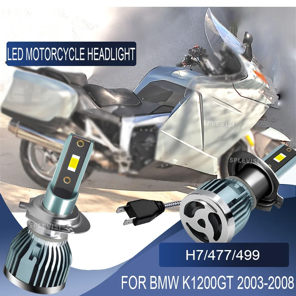 H7/477/499 мотоциклетный светильник, светодиодные фары, 100 Вт, 10000LM, IP68, для BMW K1200GT 2003 2004 2005 2006 2007 2008
