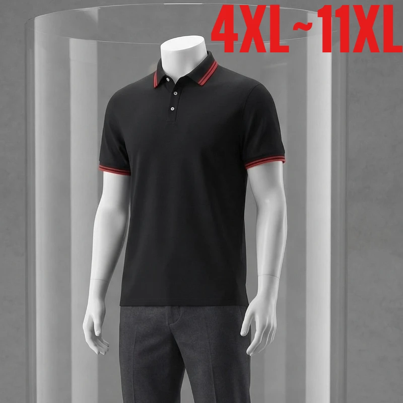Camiseta Polo de Algodón para Hombre, Talla Extra Grande, Manga Corta, Tallas Grandes hasta 11XL, 150 kg, 6XXL, 10XL, 6XL, 7XL, 8XL, 9XL, 10XL