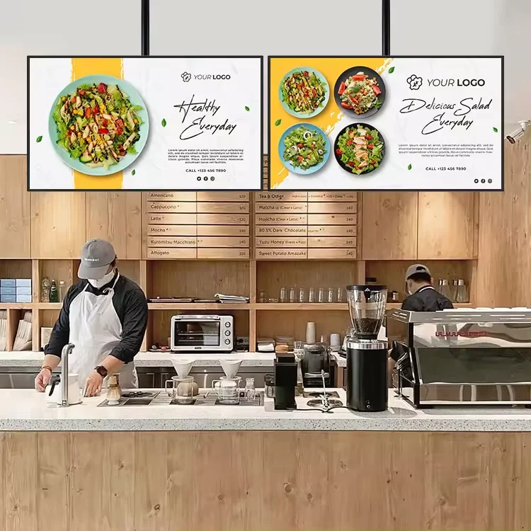 Wholesale 43/55 Inch Commercial Ultra Thin 4K Animation Wall-Mounted Digital Signage, for Elevator Advertising